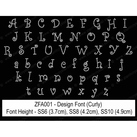 ZFA001 Rhinestone Design Font ZFA001 Rhinestone Design Font