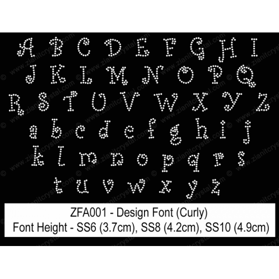 ZFA001 Rhinestone Design Font