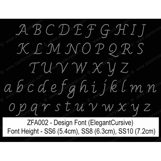 ZFA002 Rhinestone Design Font