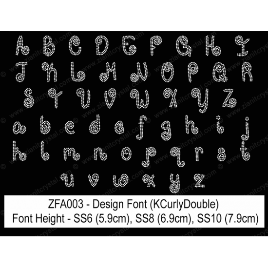 ZFA003 Rhinestone Design Font ZFA003 Rhinestone Design Font