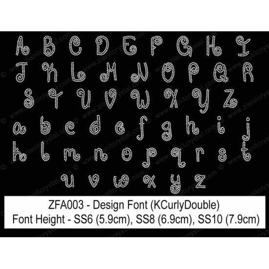 ZFA003 Rhinestone Design Font