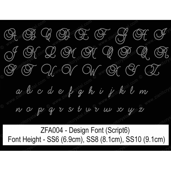 ZFA004 Rhinestone Design Font ZFA004 Rhinestone Design Font
