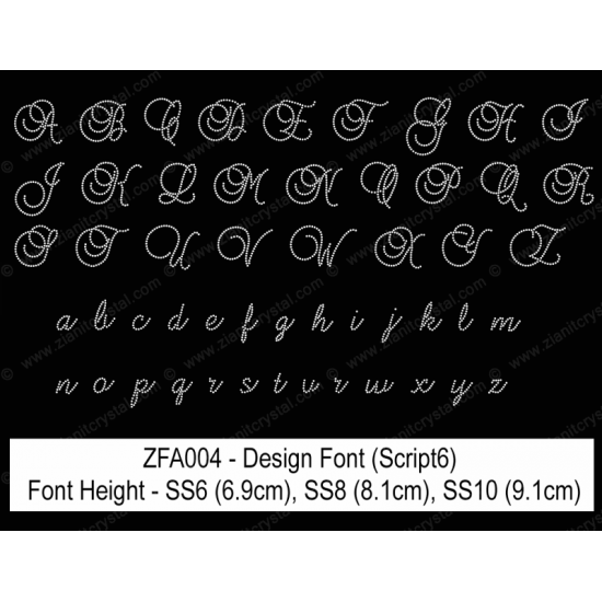 ZFA004 Rhinestone Design Font