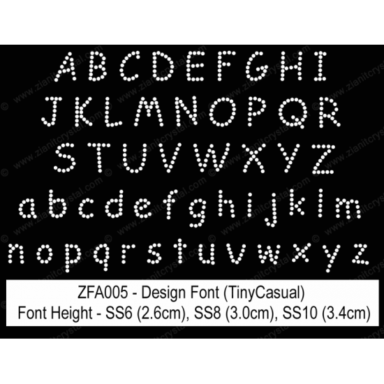 ZFA005 Rhinestone Design Font ZFA005 Rhinestone Design Font