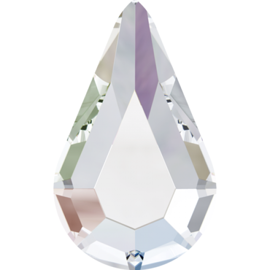 Swarovski 2300 Hotfix Crystals Teardrop Shape Crystal AB  8 x 4.8mm