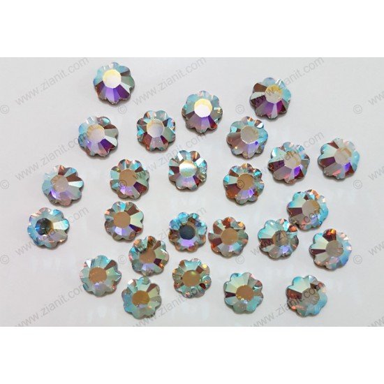 Swarovski 2728 Hotfix Crystals Flower Shape Crystal AB SS34 Swarovski 2728 Hotfix Crystals Flower Shape Crystal AB SS34