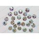 Swarovski 2728 Hotfix Crystals Flower Shape Crystal AB SS34 Swarovski 2728 Hotfix Crystals Flower Shape Crystal AB SS34