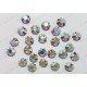 Swarovski 2728 Hotfix Crystals Flower Shape Crystal AB SS34