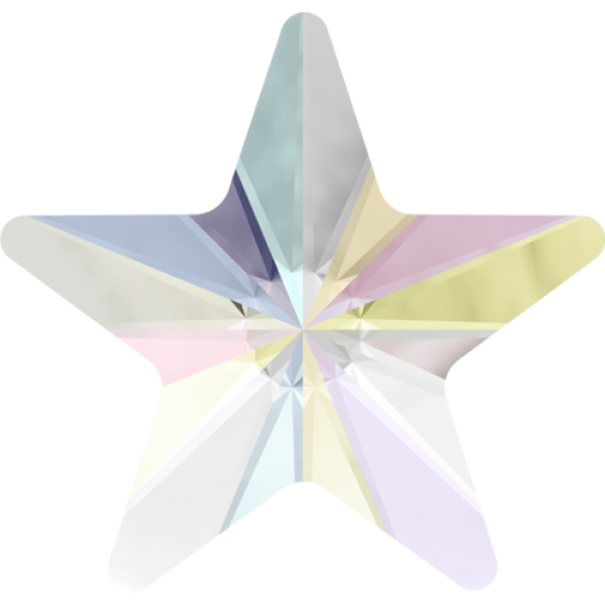 Swarovski 2816 Hotfix Crystals Rivoli Star Shape Crystal AB 5mm