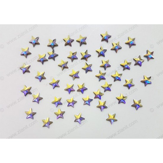 Swarovski 2816 Hotfix Crystals Rivoli Star Shape Crystal AB 5mm